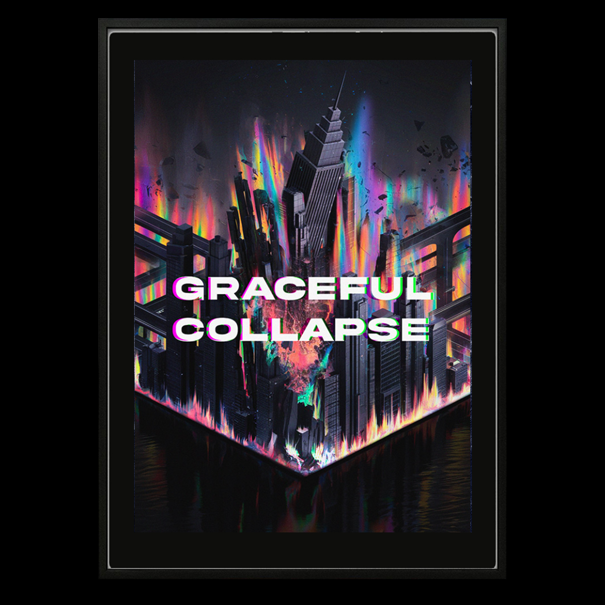 political conceptual art poster graceful collapse aesthetic identity